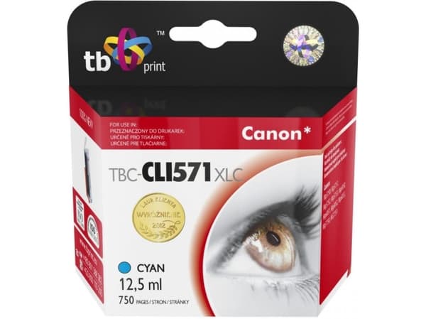 TB - 12.5ml - syaani - yhteensopiva - mustekasetti - Canon PIXMA TS5051, TS5053, TS5055, TS6050, TS6051, TS6052, TS8051, TS8052, TS9050, TS9055, TS60