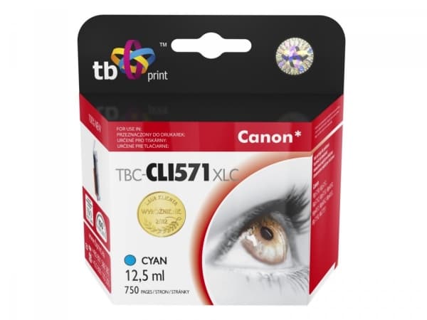 TB - 12.5ml - syaani - yhteensopiva - mustekasetti - Canon PIXMA TS5051, TS5053, TS5055, TS6050, TS6051, TS6052, TS8051, TS8052, TS9050, TS9055, TS60