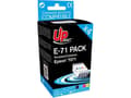 Miniatyrbilde 2 av 2: UPrint-blekk UPrint-kompatibelt blekk / blekk med C13T071, 1xblack/1xcyan/1xmagenta/1xyellow, 1x12 og 3x10ml, E-71 PACK, for Epson D78, DX4000, DX40