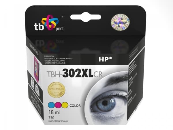 TB Print TBH-302XLCR, Blå, Lilla, Gult, Pigmentbasert blekk, 19 ml, 1 stykker, 330 sider