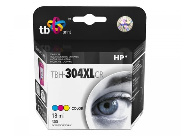 TB Print TBH-304XLCR, Väriainepohjainen muste, 18 ml, 300 sivua, 1 kpl