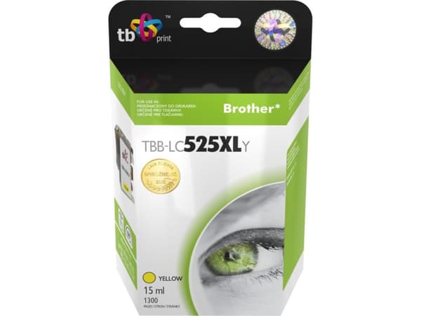 TB - 15 ml - gul - kompatibel - blekkpatron (alternativ for: Brother LC525YL, Brother LC535YL) - for Brother DCP-J100, DCP-J105, DCP-J200