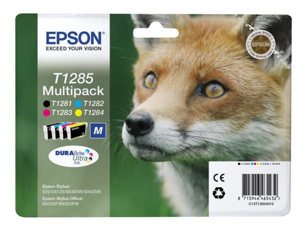 Epson Fox Multipack 4-colours T1285 DURABrite Ultra Ink