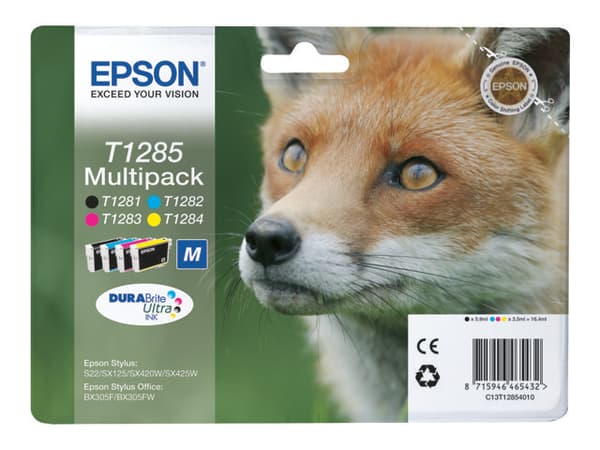 Epson Fox Multipack 4-colours T1285 DURABrite Ultra Ink