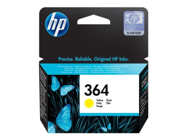 HP 364, alkuperäinen keltainen mustekasetti, Perusvärintuotto, Väripohjainen muste, 300 sivua, 1 kpl