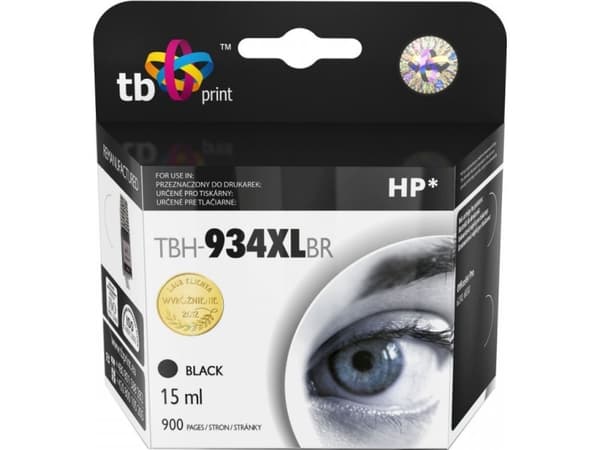 TB Print TBH-934XLBR, Sort, Pigmentbasert blekk, 15 ml, 1 stykker, 900 sider