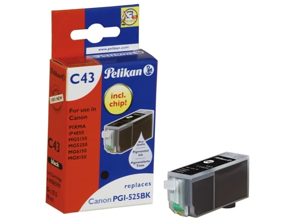 Pelikan C43 - 19 ml - svart - kompatibel - blekkpatron - for Canon PIXMA iP4950, iX6550, MG5350, MG6250, MG8150, MG8250, MX715, MX885, MX892, MX895