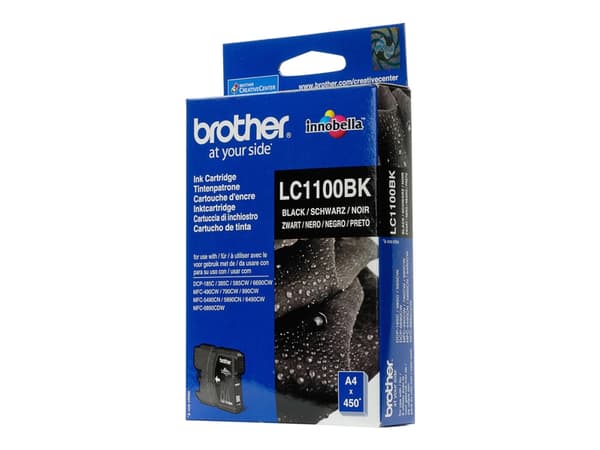 Brother LC1100BK - Svart - original - blekkpatron - for Brother DCP-185, 385, 395, 585, J715, MFC-490, 5490, 5890, 5895, 6890, 790, 795, 990, J615