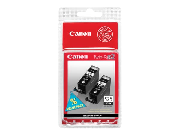 Canon PGI-525PGBK Twin Pack - 2-pack - 19 ml - svart - original - blekkbeholder - for PIXMA iP4950, iX6550, MG5350, MG6150, MG6250, MG8150, MG8250, M