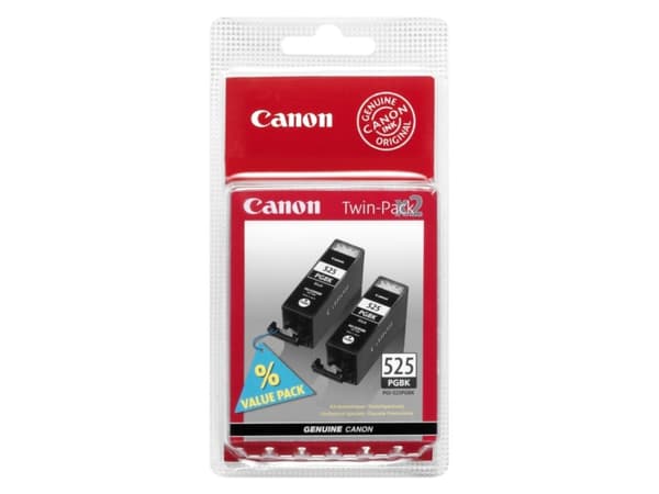 Canon PGI-525PGBK Twin Pack - 2-pack - 19 ml - svart - original - blekkbeholder - for PIXMA iP4950, iX6550, MG5350, MG6150, MG6250, MG8150, MG8250, M