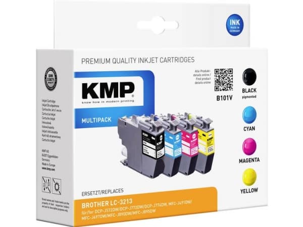 KMP B101V - 4-pack - svart, gul, cyan, magenta - kompatibel - blekkpatron (alternativ for: Brother LC3213BK, Brother LC3213C, Brother LC3213M, Brothe