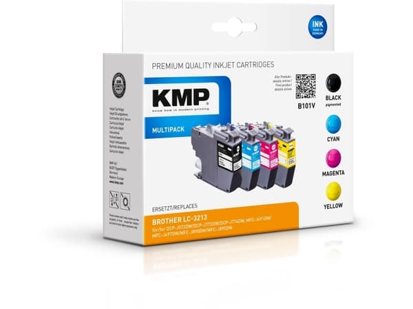 KMP B101V - 4-pack - svart, gul, cyan, magenta - kompatibel - blekkpatron (alternativ for: Brother LC3213BK, Brother LC3213C, Brother LC3213M, Brothe