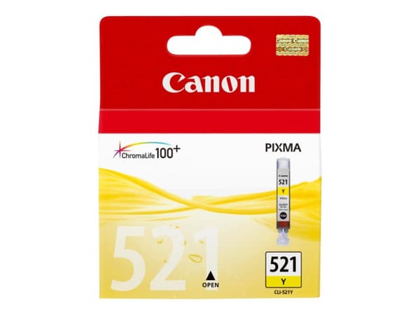 Canon CLI-521Y - 9 ml - gul - original - blekkbeholder - for PIXMA iP3600, iP4700, MP540, MP550, MP560, MP620, MP630, MP640, MP980, MP990, MX860, MX8