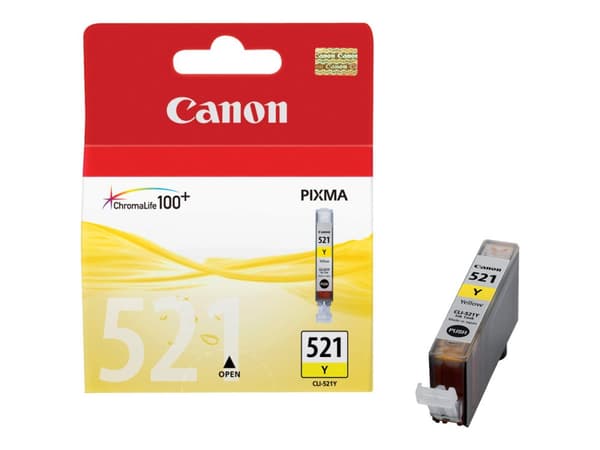 Canon CLI-521Y - 9 ml - gul - original - blekkbeholder - for PIXMA iP3600, iP4700, MP540, MP550, MP560, MP620, MP630, MP640, MP980, MP990, MX860, MX8