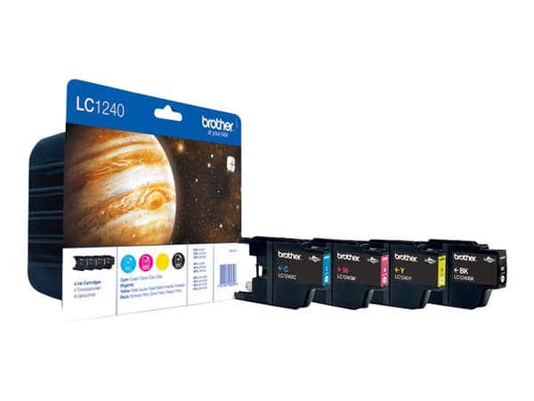 Brother LC1240 Value Pack - 4-pack - svart, gul, cyan, magenta - original - blister - bläckpatron - för Brother DCP-J525, J725, J925, MFC-J430, J5910