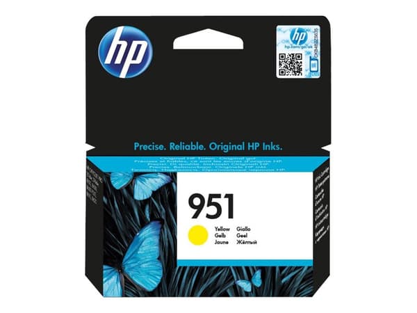HP 951 - 8 ml - gul - original - bläckpatron - för Officejet Pro 251, 276, 8100, 8600, 8600 N911, 8610, 8615, 8616, 8620, 8625, 8630, 8640