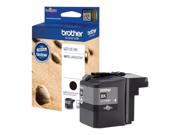Brother LC12EBK - XL Capacity - svart - original - blekkpatron - for Brother MFC-J6925DW; INKvestment Business Smart Pro MFC-J6925DW