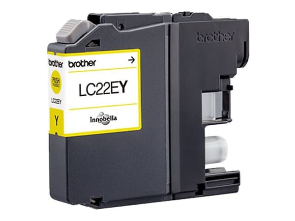 Brother LC22EY, Gult, 1 stykker, 1200 sider, Enkeltpakke
