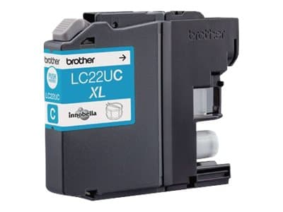 Brother LCLC22UC - XL - cyan - original - blekkpatron - for Brother DCP-J785DW, MFC-J985DW; INKvestment Work Smart MFC-J985DW, MFC-J985DW XL