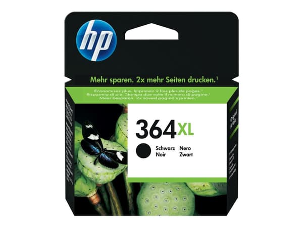 HP 364XL - 18 ml - Høy ytelse - svart - original - blekkpatron - for Deskjet 35XX; Photosmart 55XX, 55XX B111, 65XX, 7510 C311, 7520, Wireless B110