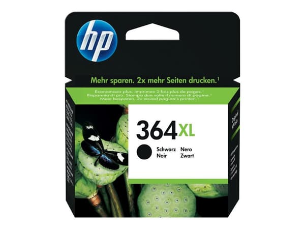 HP 364XL - 18 ml - Høy ytelse - svart - original - blekkpatron - for Deskjet 35XX; Photosmart 55XX, 55XX B111, 65XX, 7510 C311, 7520, Wireless B110