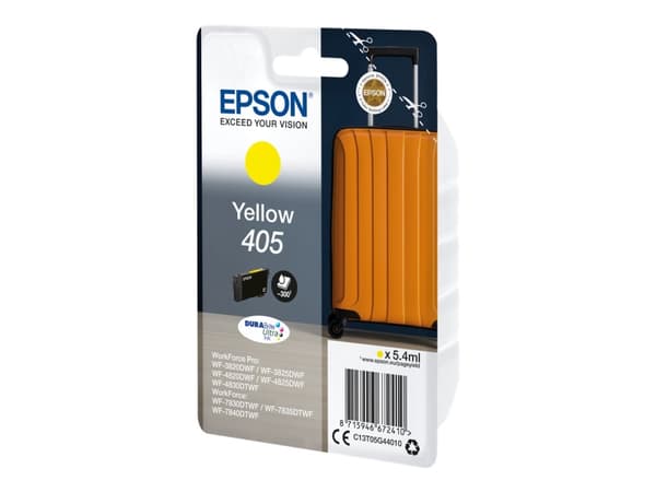 Epson 405 - 5.4 ml - gul - original - blekkpatron - for WorkForce WF-7310, 7830, 7835, 7840; WorkForce Pro WF-3820, 3825, 4820, 4825, 4830, 7840