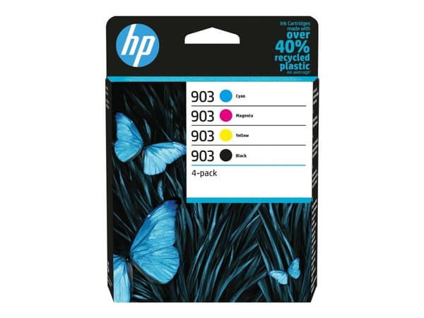 HP 903 - 4-pack - svart, gul, cyan, magenta - original - bläckpatron - för Officejet 69XX; Officejet Pro 69XX
