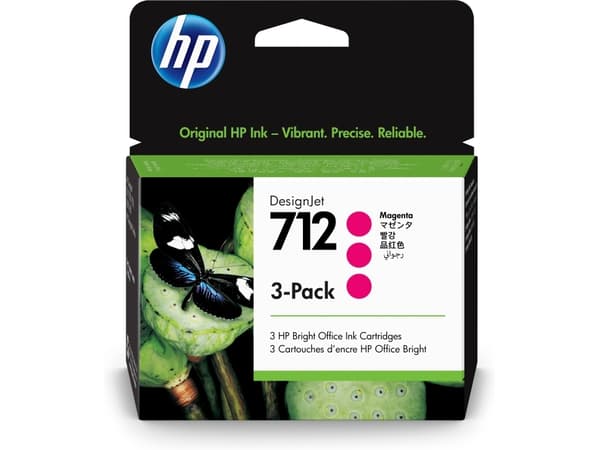 HP 712 - 3-pack - 29 ml - magenta - original - DesignJet - blekkpatron - for DesignJet Studio, T210, T230, T250, T630, T650