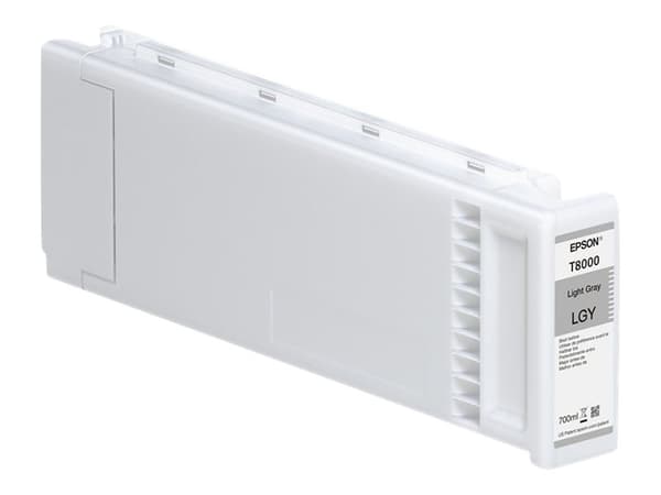 Epson T8000 - 700 ml - lysegrå - original - blekkpatron - for SureColor SC-P10000, SC-P20000, SC-P20000SE