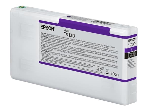 Epson T913D - 200 ml - fiolett - original - blekkpatron - for SureColor SC-P5000 Violet, SC-P5000 Violet Spectro