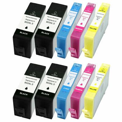Kompatibel - HP 903 XL combo pack 10 stk - BK/C/M/Y 158 ml
