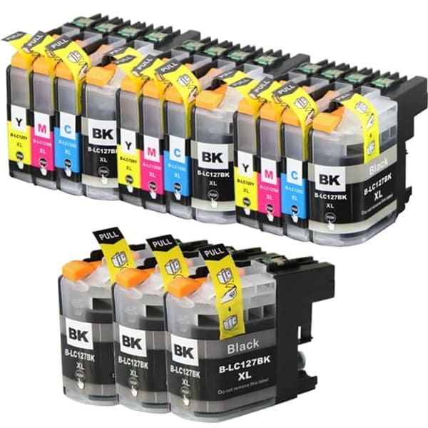 Pixojet Mustekasetit Brother LC 125 - 127, 15 kpl alennuspakkaus 303 ml