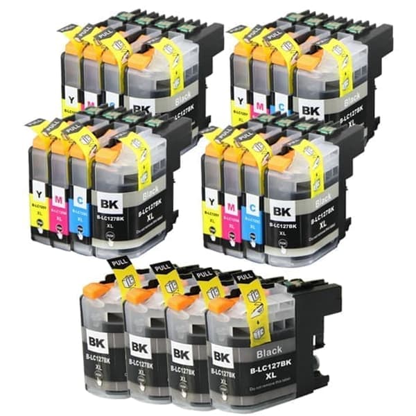 Pixojet  mustekasetit Brother LC 125 - 127, 20 kpl 404 ml