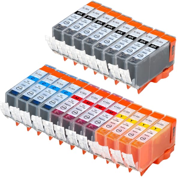 Pixojet blækpatroner Canon CLI 521 - 2933B001, 20 stk. rabatpakke 210 ml