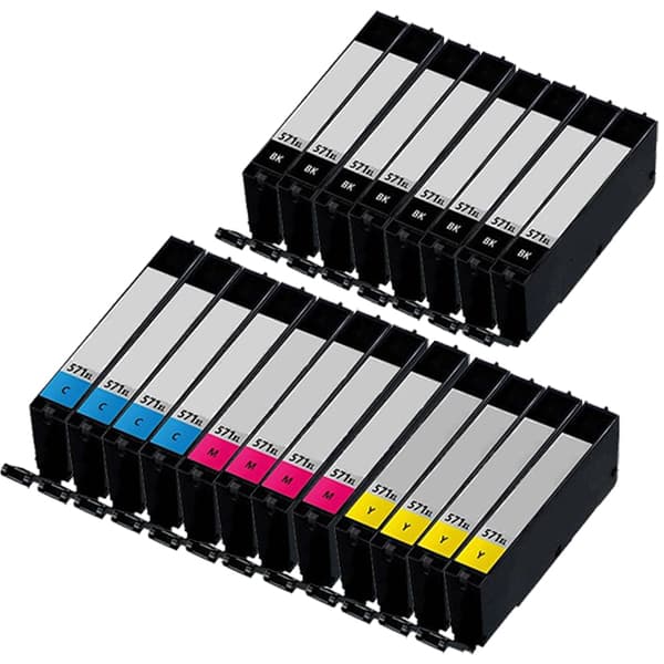 Pixojet blækpatroner Canon CLI 571XL - 0331C001, 20 stk. rabatpakke 260 ml