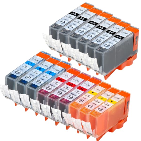 Pixojet blekkpatroner Canon CLI 526 - 4540B001, 15-pakning rabattpakke 157.5 ml