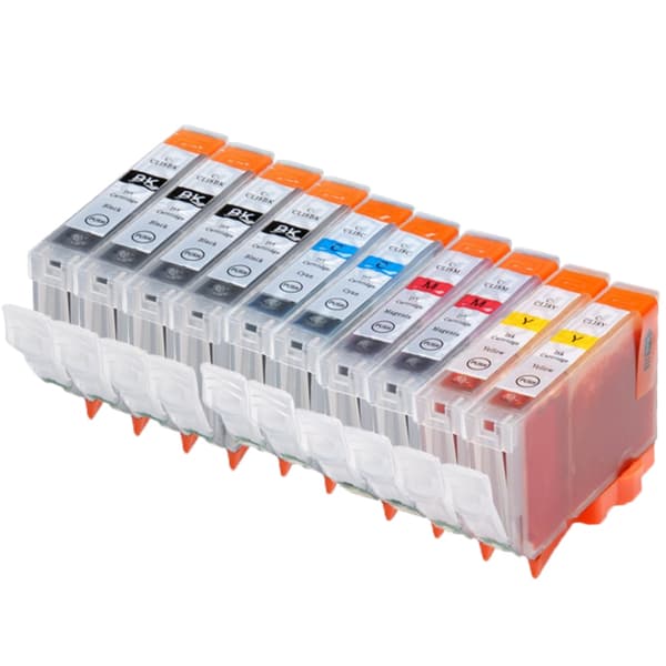 Pixojet blækpatroner Canon CLI 8 - 0620B001, 10 stk. rabatpakke 140 ml