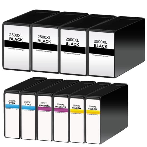 Pixojet blækpatroner Canon PGI 2500 XL - 9254B001, 10 stk. rabatpakke 440 ml