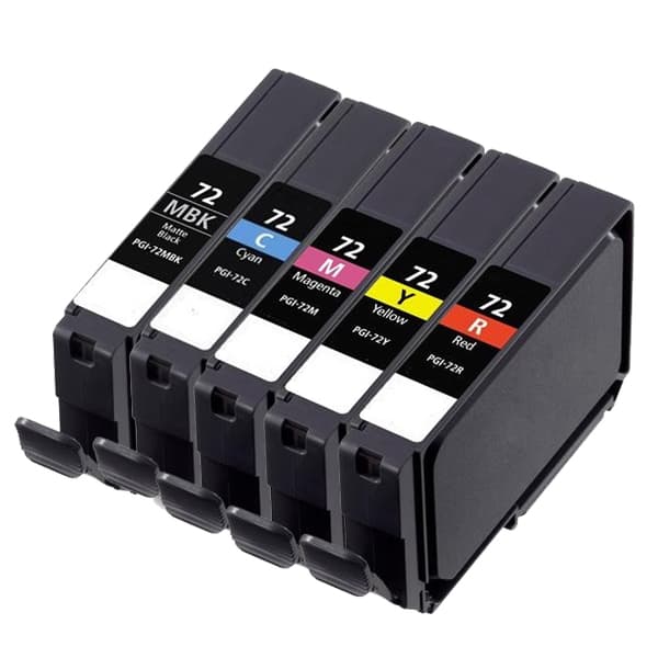 Pixojet blækpatroner Canon PGI-72 - 6402B001, 5 stk. rabatpakke 75 ml