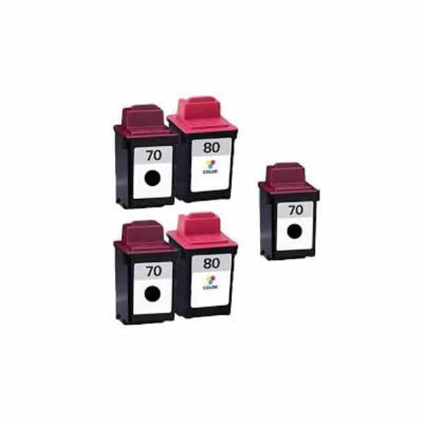 Pixojet Mustekasetit Lexmark 70 / 80 - 12A1970, 5 kpl alennuspakkaus 122 ml