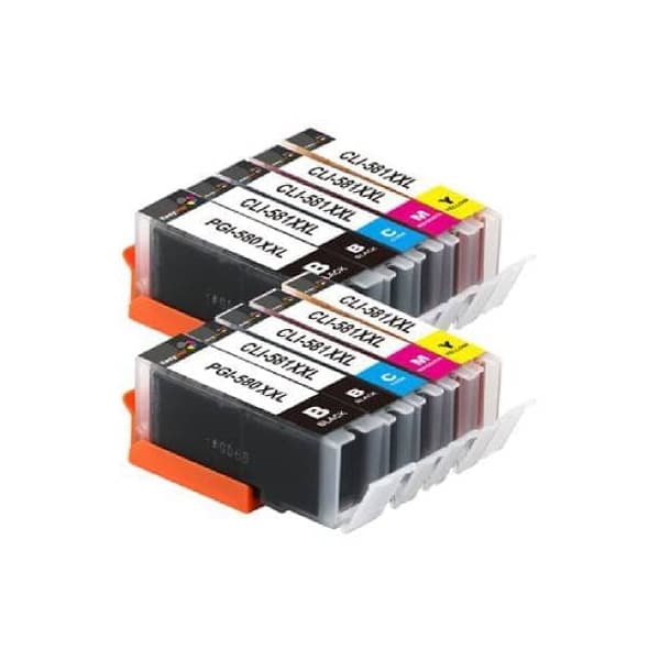 Kompatibel - Canon PGI-580/CLI-581 XXL combo pack 10 stk blekkpatron - BK/C/M/Y 150 ml
