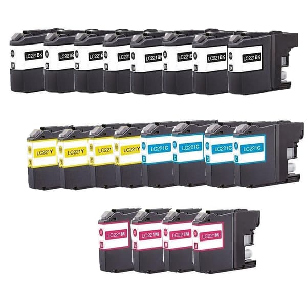Kompatibel - Brother LC 221 combo pack 20 stk blekkpatron - BK/C/M/Y 248 ml