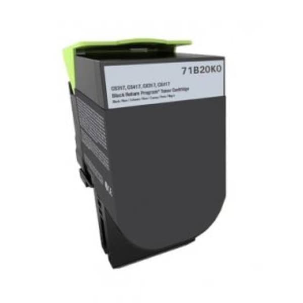 Kompatibel - Lexmark CS317/CS417 BK Lasertoner - 71B20K0 - Svart 3000 sider