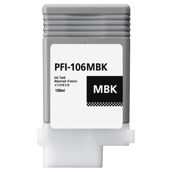 Kompatibel - Canon PFI-106 MBK blækpatron - Matte Sort 130 ml