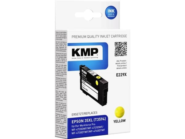 KMP E229X, Yhteensopiva, Keltainen, Epson, Kertapakkaus, Workforce Pro WF-4720 DWF Workforce Pro WF-4720 Series Workforce Pro WF-4725 DWF Workforce P