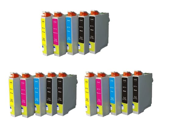 Epson T0711 / T0891 T0712 / T0892 T0713 / T0893 T0714 / T0894 kombipack 15 st - Kompatibel - BK / C / M /  Y