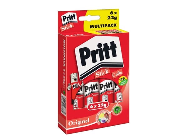 Pritt 1445028, Limstift, 22 g, Fotoark kartong, Stoff, Papir, 20 °C, CE, 6 stykker
