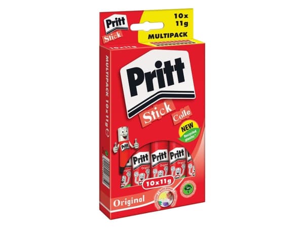 Pritt 6309079, Limstift, 11 g, Kartong, Tyg, papper, 20 ° C, CE, 10 styck