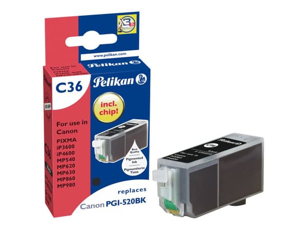 Pelikan C36 - Svart - kompatibel - blekkpatron (alternativ for: Canon PGI-520BK) - for Canon PIXMA iP4700, MP540, MP550, MP560, MP620, MP630, MP640,