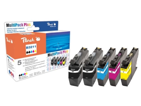 Peach PI500-274, 9,6 ml, 8,7 ml, 440 sider, 755 sider, 5 stykker, Multipakke